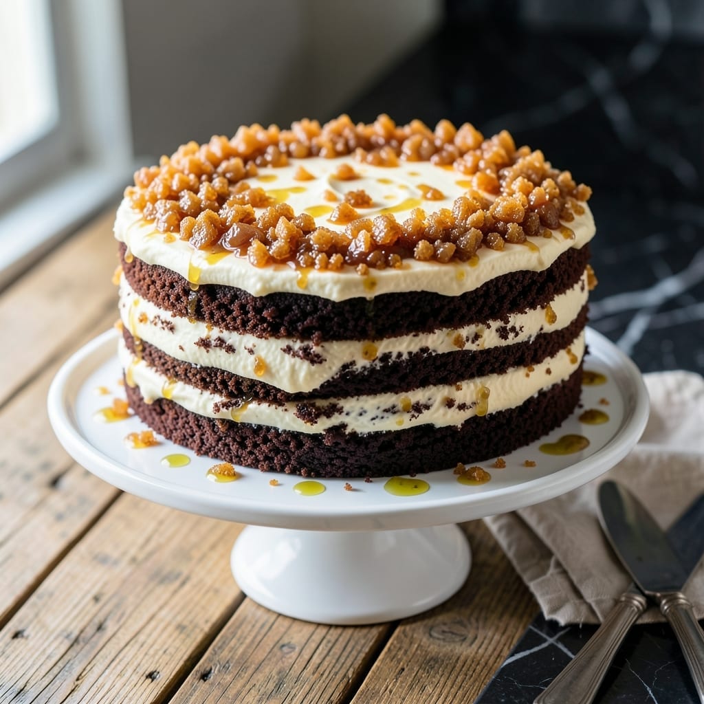 Skor Cake Recipe: Caramel Chocolate Layered Decadence