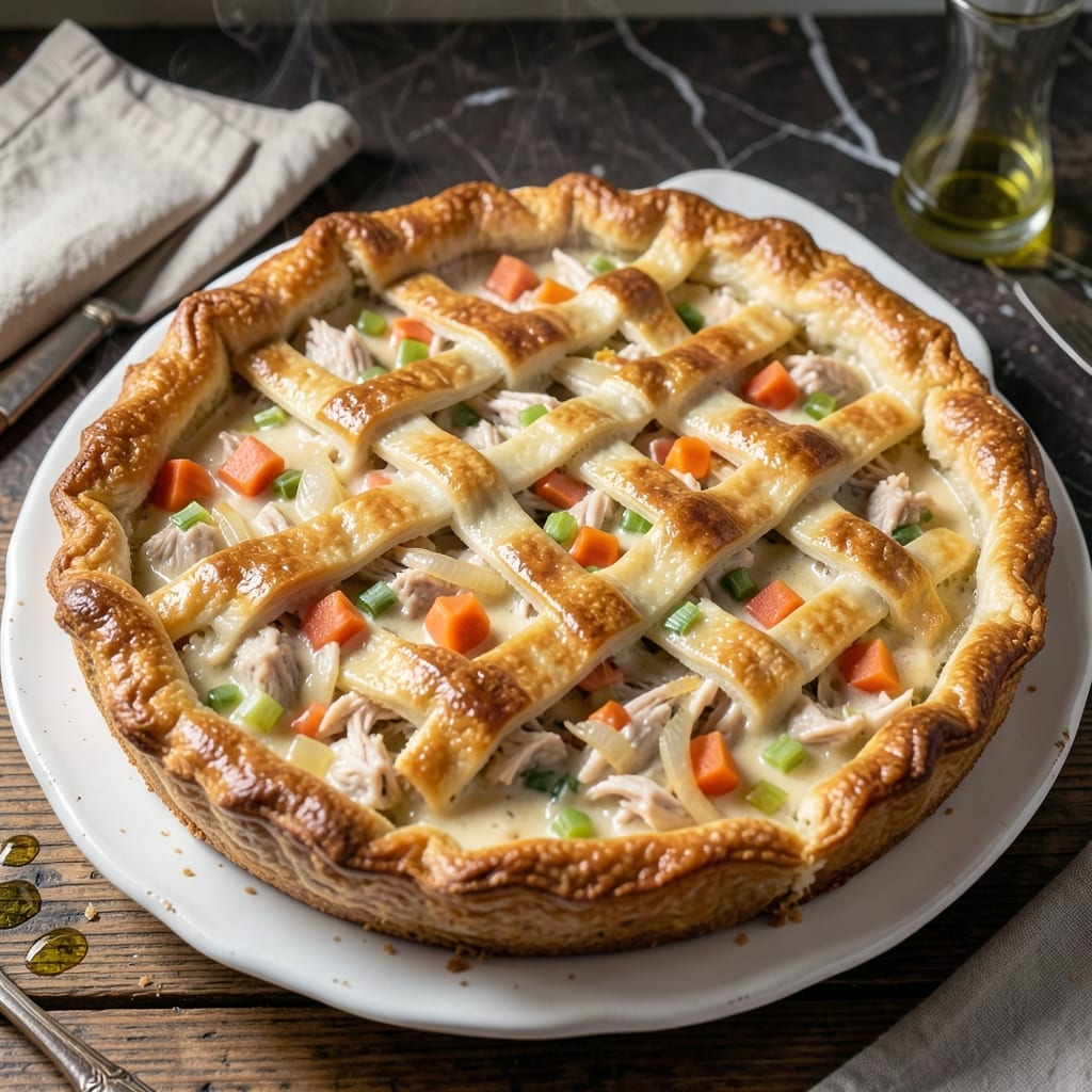 Recipe For Chicken Pie Using Cooked Chicken: Golden Crust With Savory Filling
