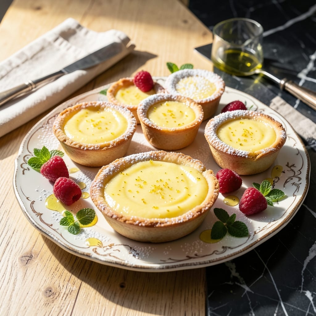 Recipe for Lemon Curd Tartlets: Zesty Fillings in Buttery Pastry Shells