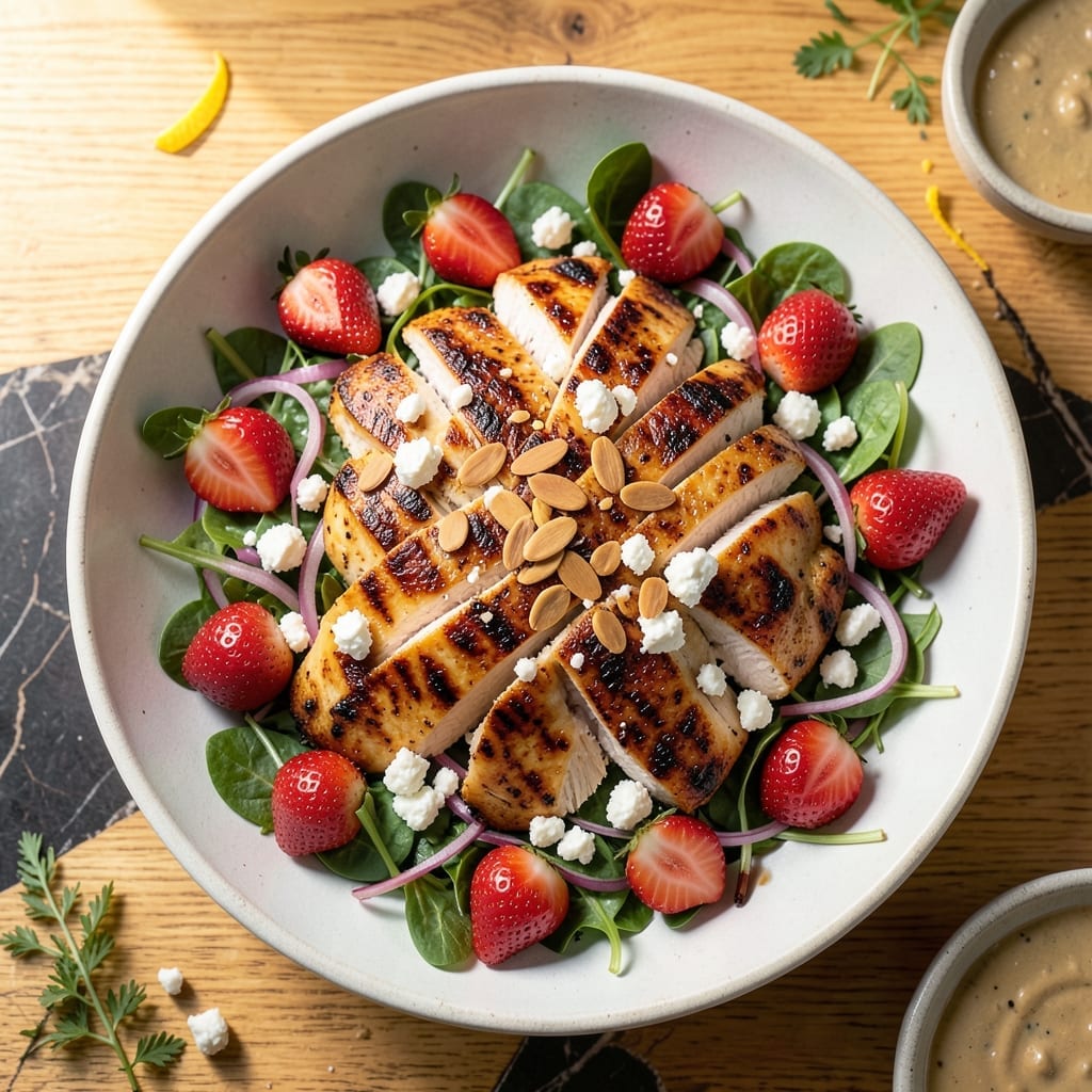 Grilled Chicken and Strawberry Salad Recipe: Sweet and Savory Summer Harmony
