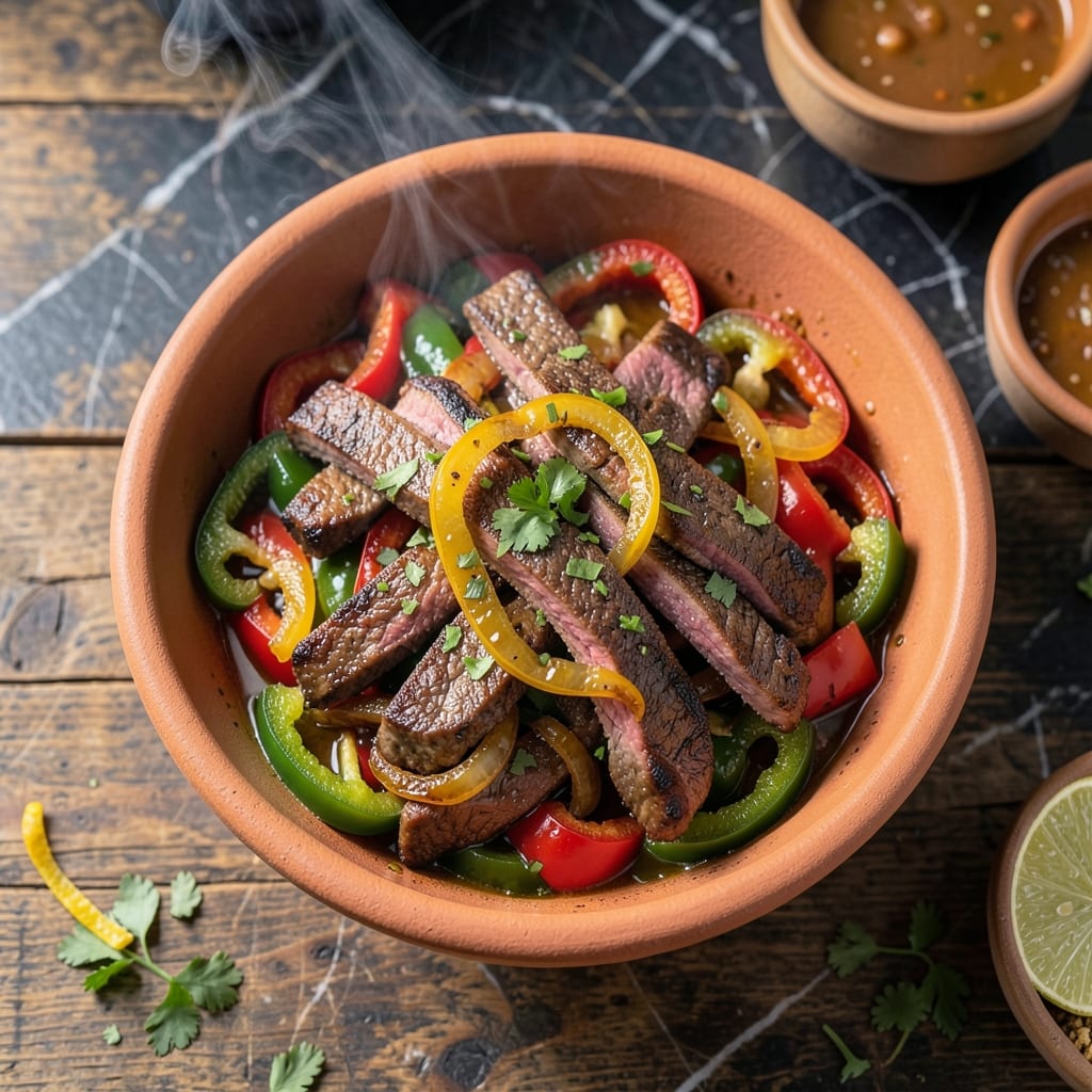 Pappasitos Fajitas Recipe: Sizzling Skillet Steak and Peppers