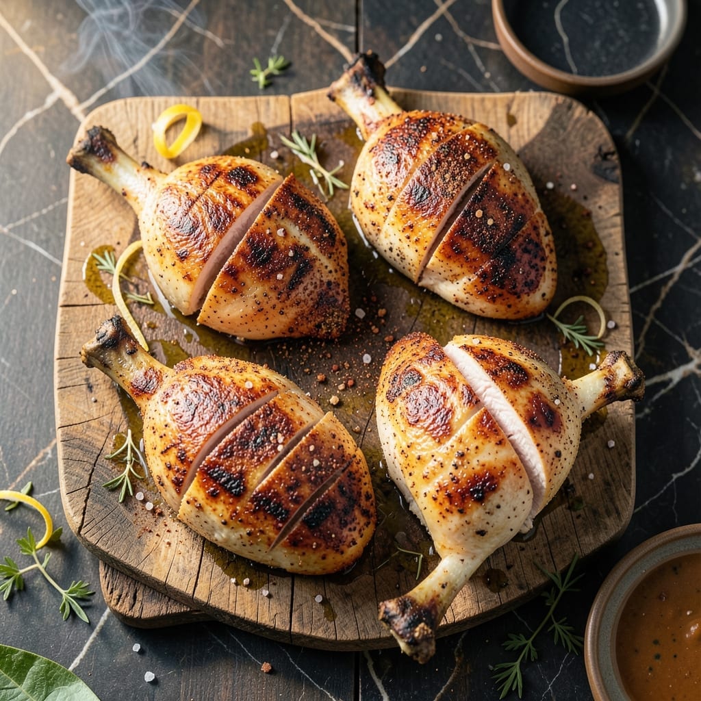 Recipe for Split Chicken Breast on Grill: Juicy Thickness With Charred Crust