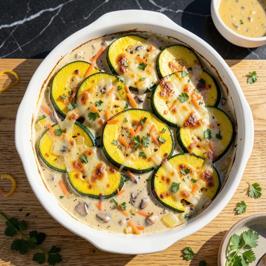 Recipe For Squash Casserole With Cream Of Mushroom Soup: Baked Layers Of Garden Freshness
