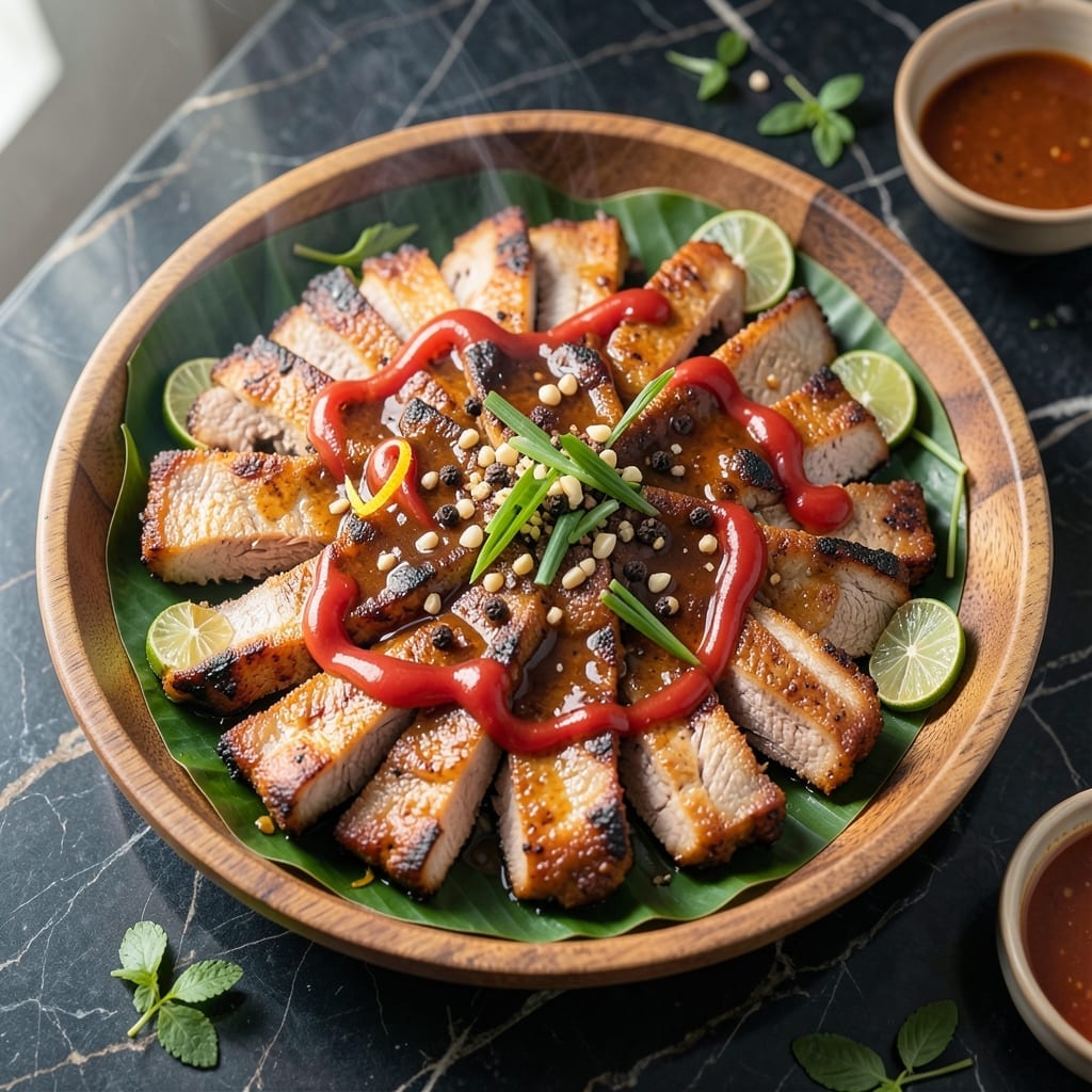 Pinoy Grilled Pork Belly Recipe: Crispy Skin With Garlic Soy Glaze
