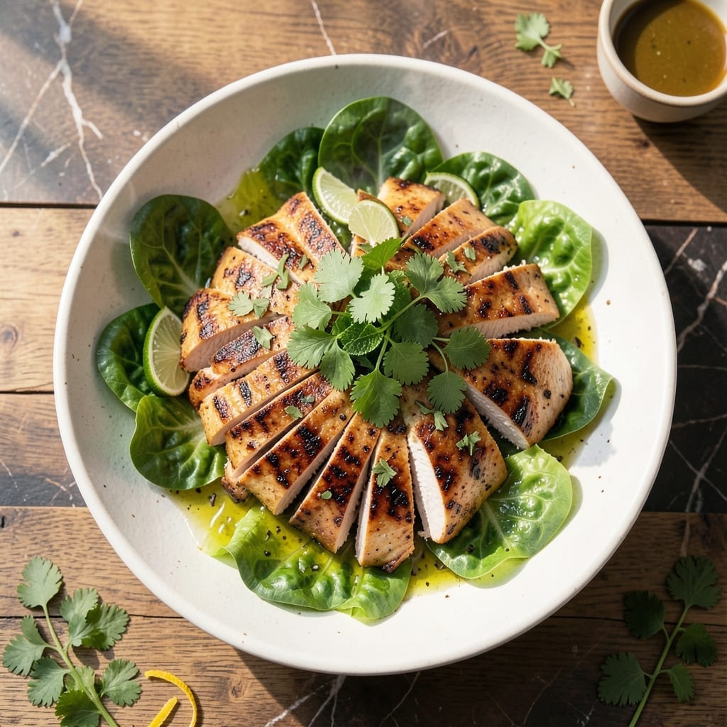 Low Calorie Grilled Chicken Salad Recipe: Zesty Lime and Herb Freshness