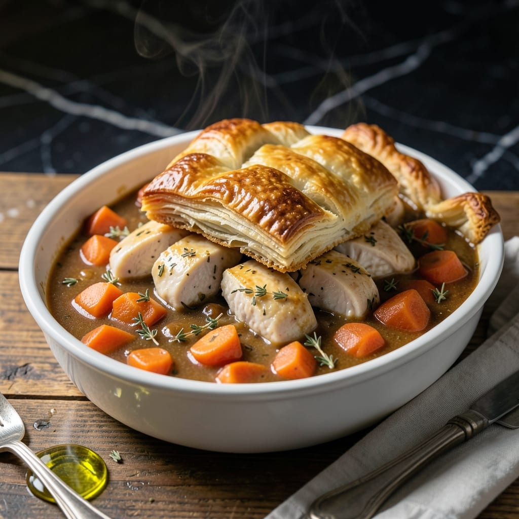 Easy Chicken Pot Pie Recipe Using Biscuits: Flaky Topped Comfort in One Pan
