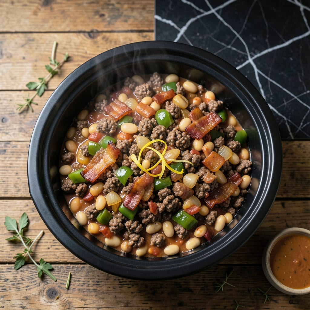 Recipe for Cowboy Casserole in Crock Pot: Slow-Cooked Hearty Layers