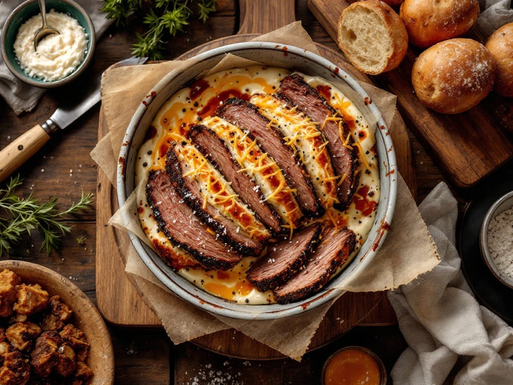Brisket Bread Recipe: Crispy Parmesan Crust With Juicy Meat Inside Brisket Bread Recipe: Crispy Parmesan Crust With Juicy Meat Inside