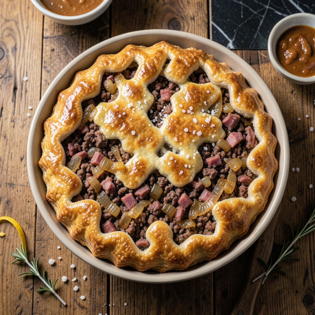 French Meat Pie Recipe Without Potatoes: Flaky Crust With Rich Savory Filling