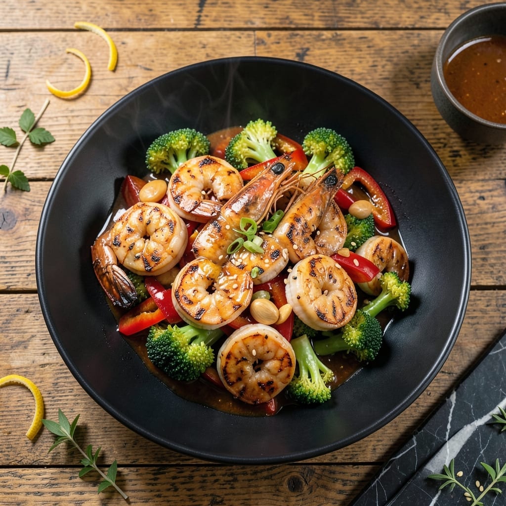 Grilled Shrimp Stir Fry Recipe: Smoky Wok Toss With Garden Vegetables
