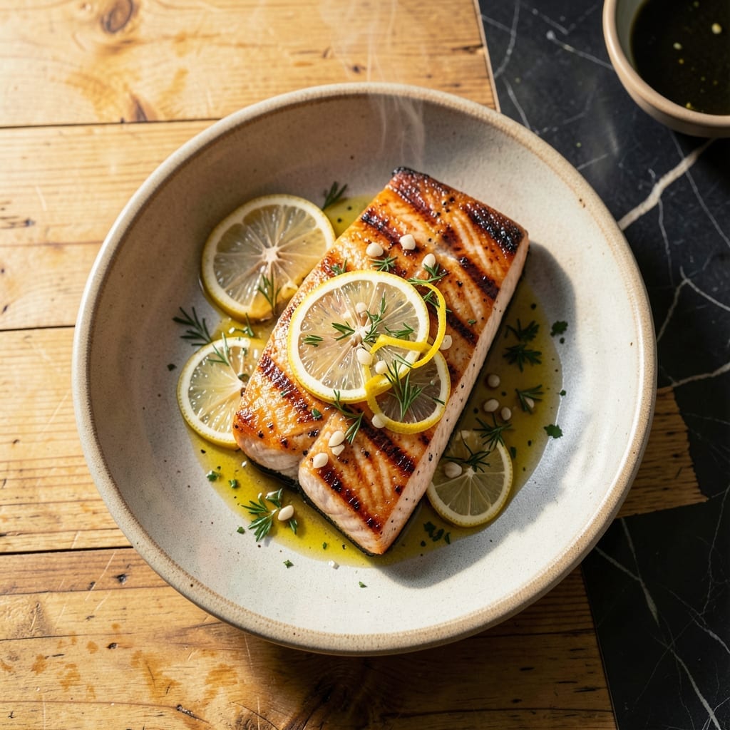 Grilled Lemon Garlic Salmon Recipe: Zesty Flakes With Charred Citrus Notes