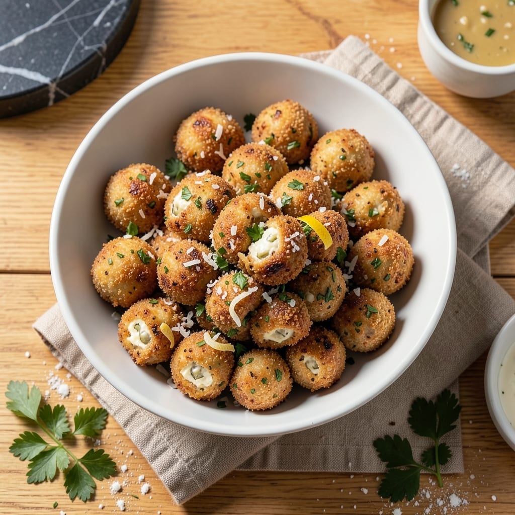 Recipe for Artichoke Balls: Crispy Fried Bites With Herbed Cream Cheese