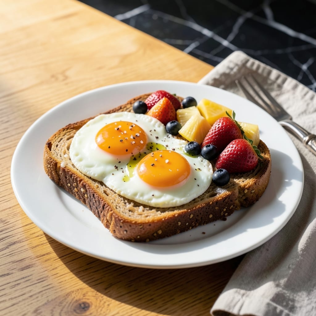 Whole Grain Toast With Eggs And Fruit Recipe Instructions: Balanced Breakfast in Minutes