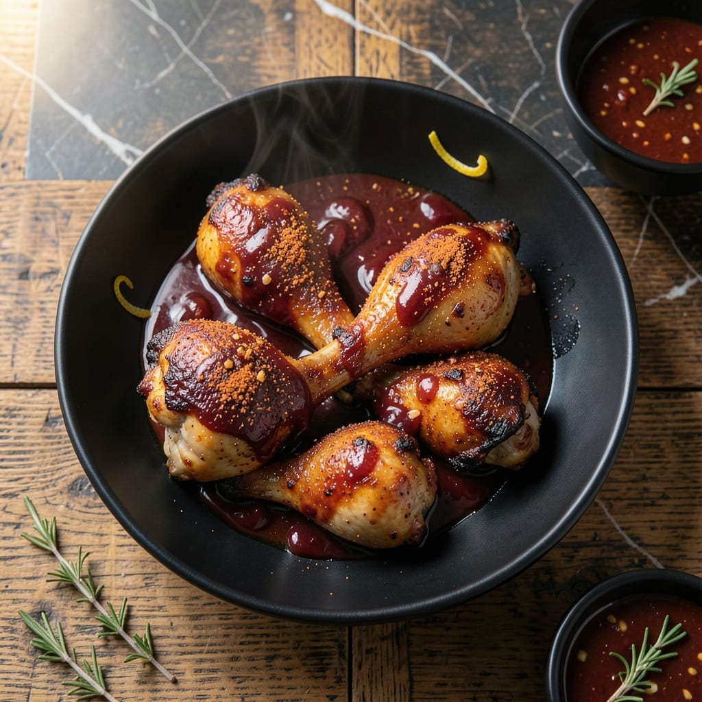 Baked Barbecue Chicken Thighs Recipe: Sticky Glaze and Fall-Off-The-Bone Meat