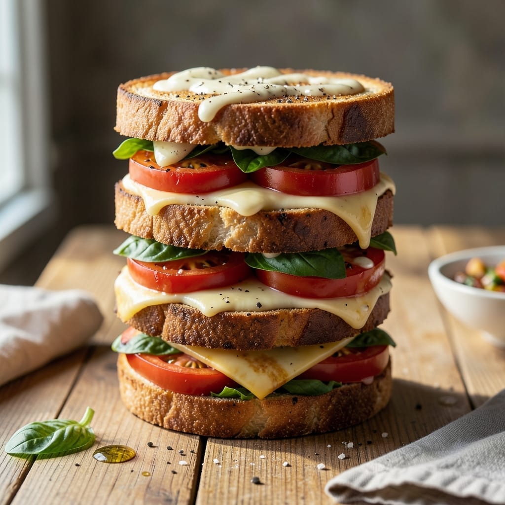 Grilled Tomato Sandwich Recipe: Golden Crust with Juicy Slices