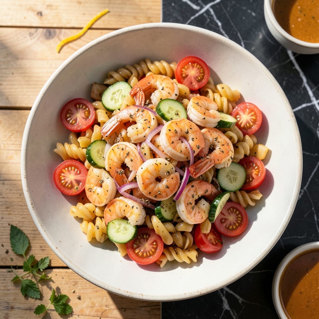 Shrimp Pasta Salad Recipe Italian Dressing: Chilled Mediterranean Freshness
