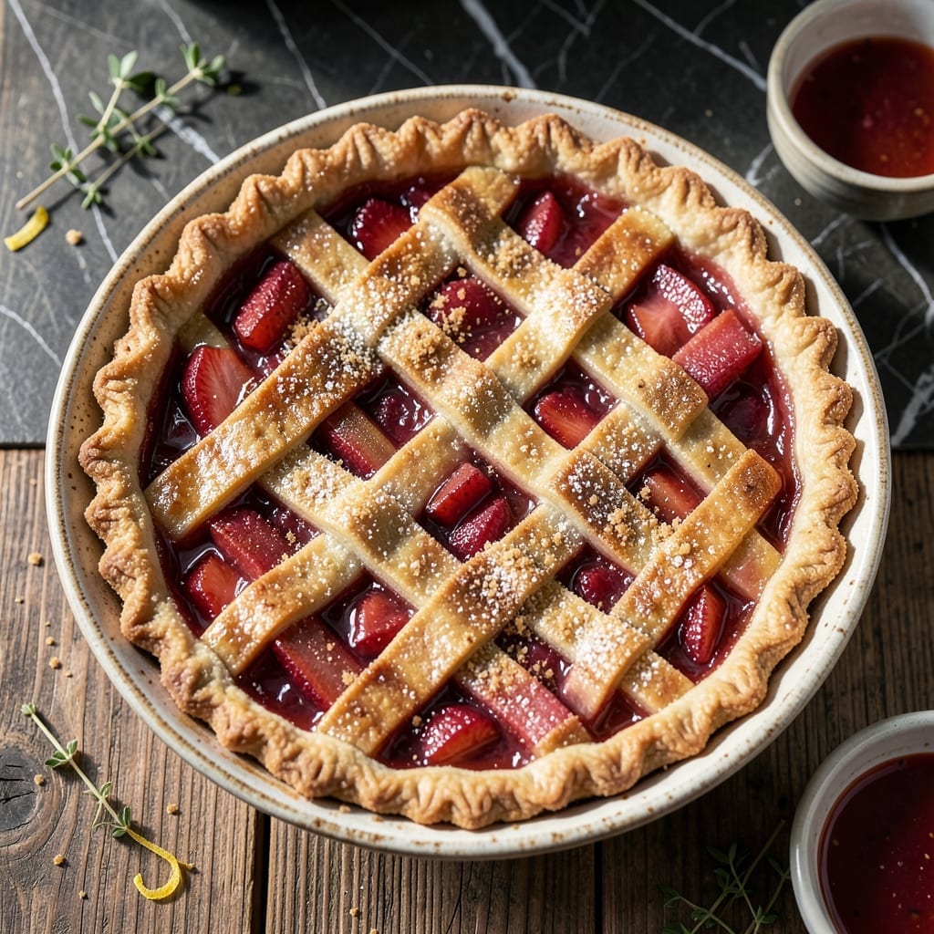 Canned Strawberry Rhubarb Pie Recipe: Flaky Crust With Tart-Sweet Filling