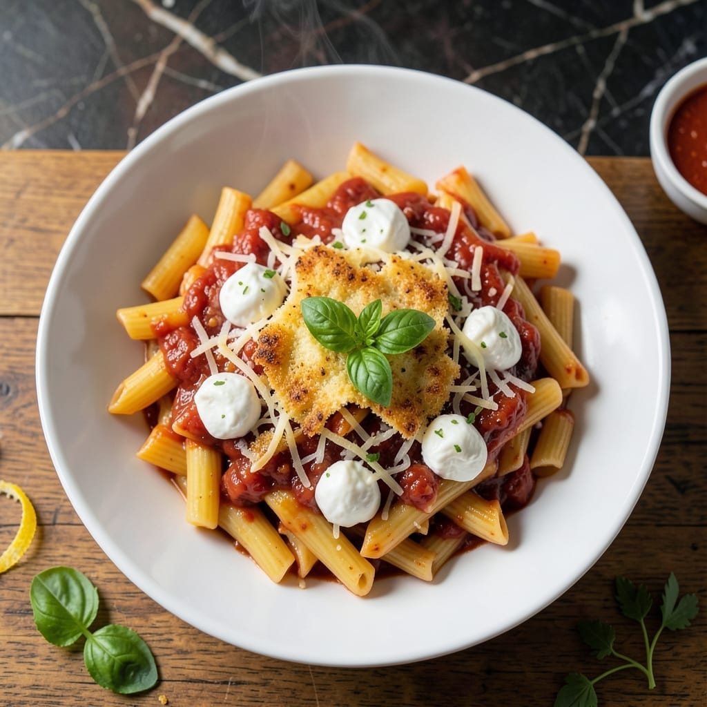 Easy Ziti Recipe No Meat: Three-Cheese Baked Indulgence