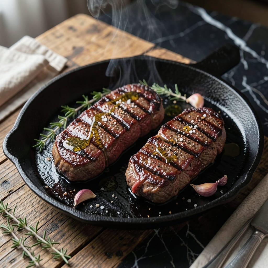 Cast Iron Grill Steak Recipe: Smoky Char With Juicy Interior