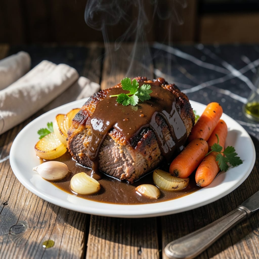 BBQ Pot Roast Slow Cooker Recipe: Melt-In-Your-Mouth Smoky Richness