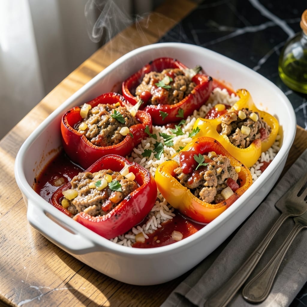 Stuffed Peppers Recipe Turkey Meat: Savory Herb-Filled Bell Peppers