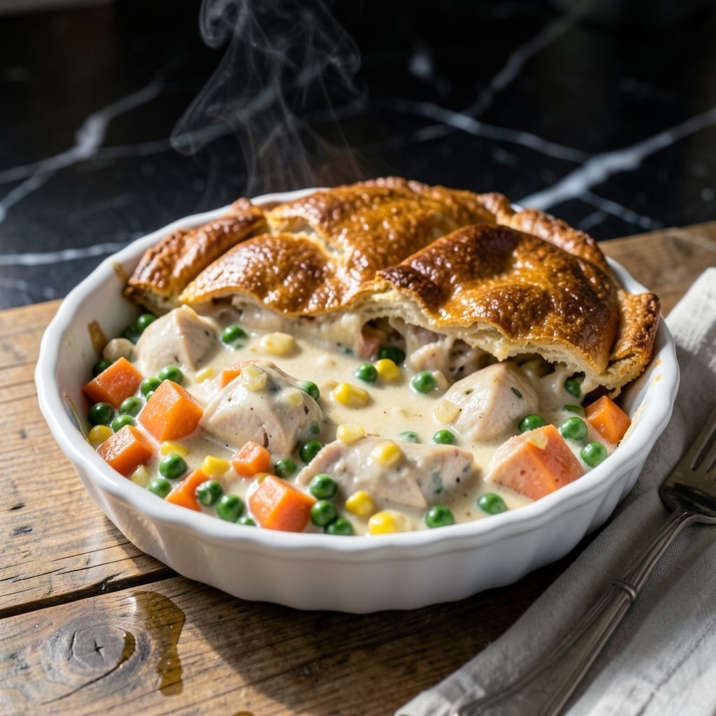 Easy Chicken Pot Pie Recipe Campbell's Kitchen: Flaky Crust With Creamy Filling