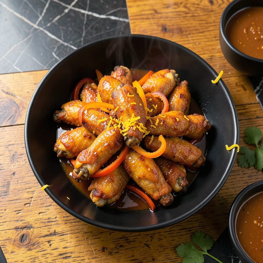Orange Pepper Chicken Wings Recipe: Zesty Citrus Kick With Crispy Skin