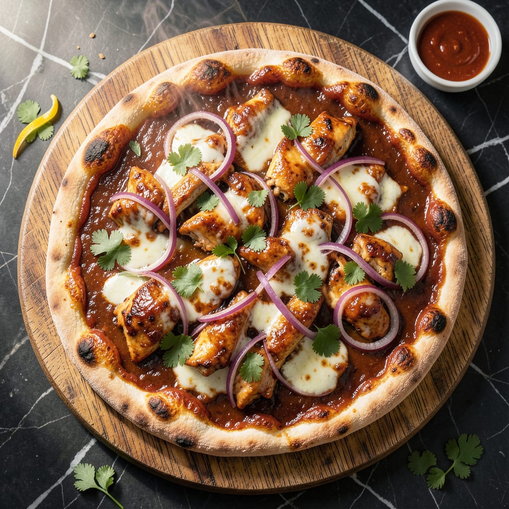 Visual representation of California BBQ Chicken Pizza Recipe: Smoky Sweetness Meets Melty Perfection
