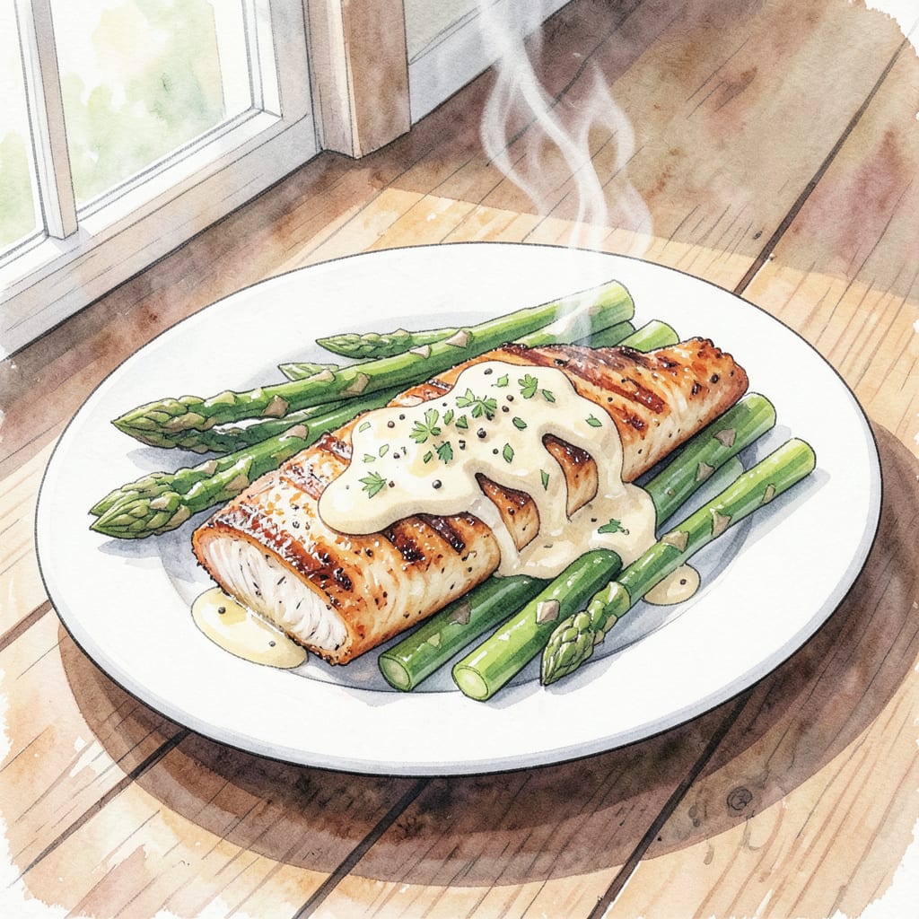 california fish grill garlic butter sauce recipe example with annotations