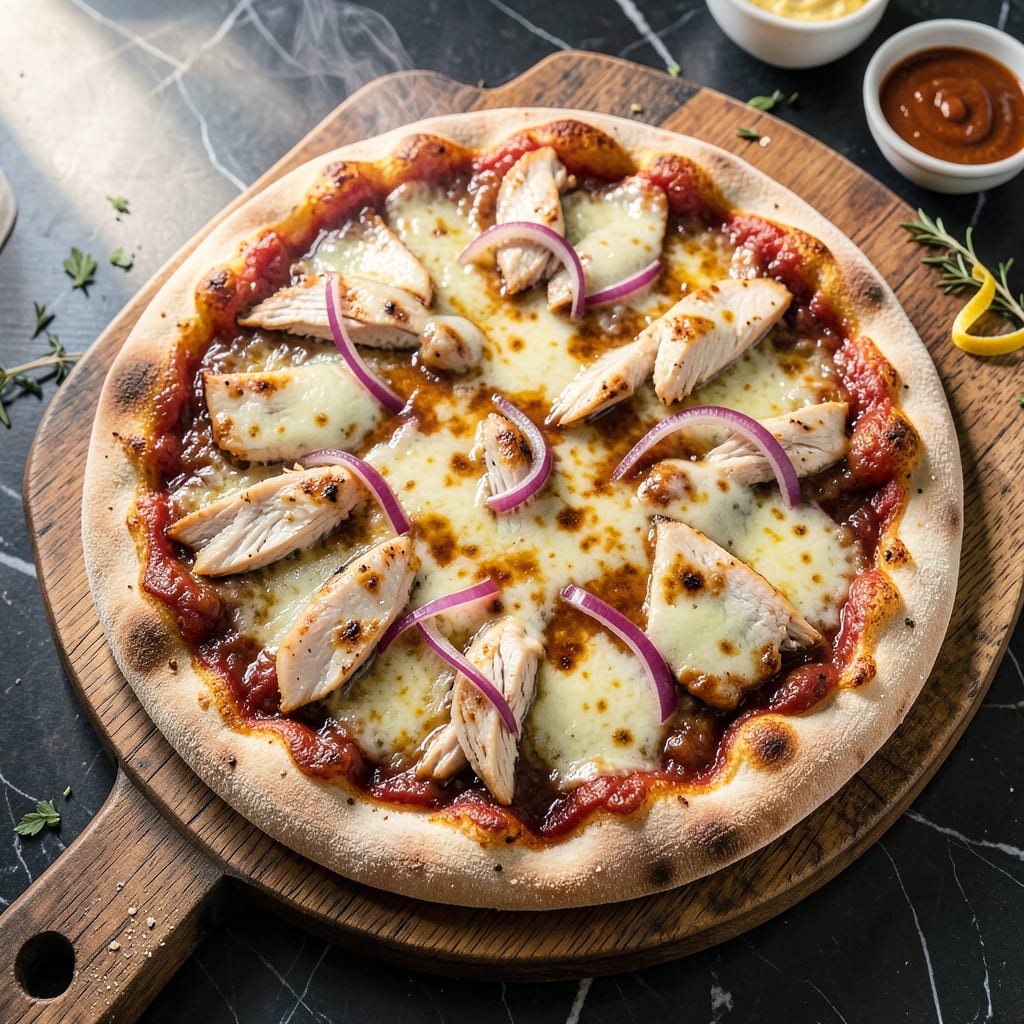California Pizza Kitchen BBQ Chicken Pizza Recipe: Copycat Smoky Sweet Toppings detailed visual guide