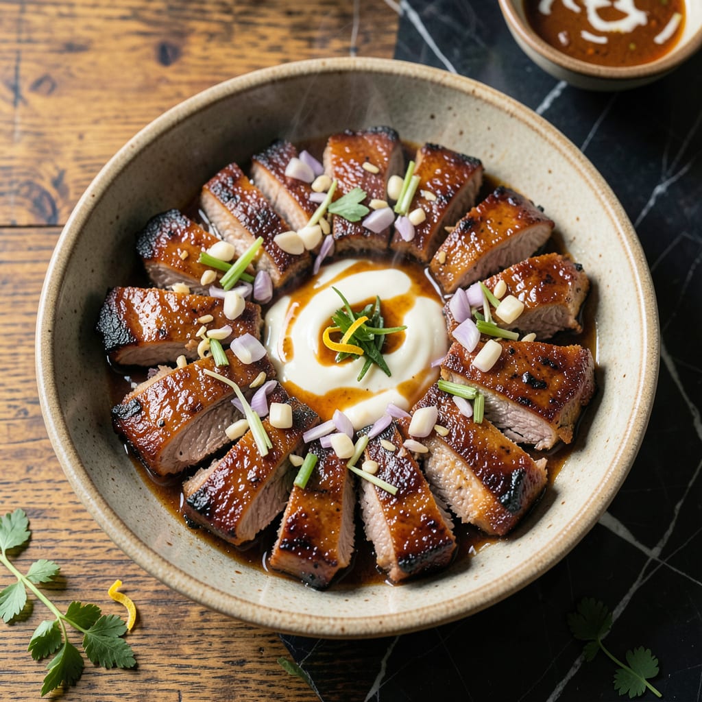cambodian bbq pork recipe illustration with key details