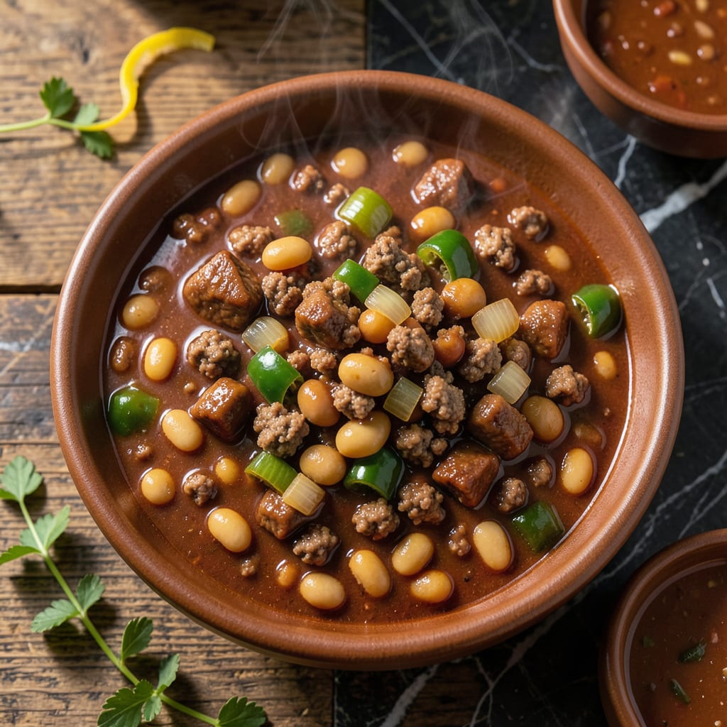 Campbell's Pork and Beans Chili Recipe: Hearty One Pot Meal example with annotations