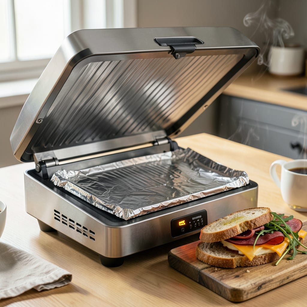 Visual representation of Can You Put Foil in a Sandwich Press: Safe Methods and Risks Explained