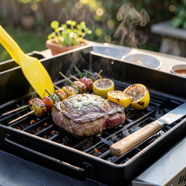 can you use plastic spatula on grill example with annotations