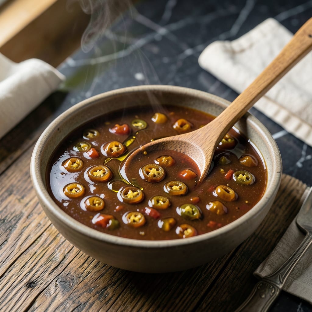 Candied Jalapeño BBQ Sauce Recipe: Sweet Heat With Smoky Depth example with annotations