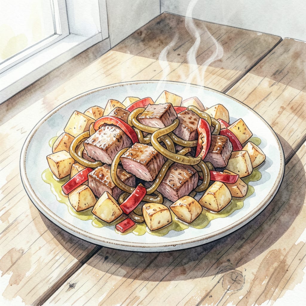 Canned Corned Beef Recipe: Hearty Comfort Food in Minutes illustration with key details