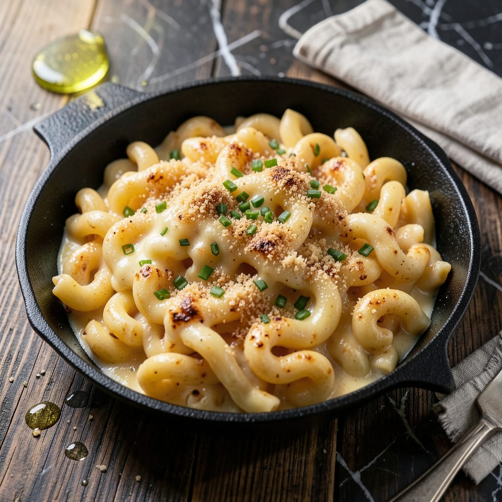 Capital Grille Macaroni and Cheese Recipe: Steakhouse Style Three Cheese Indulgence example with annotations