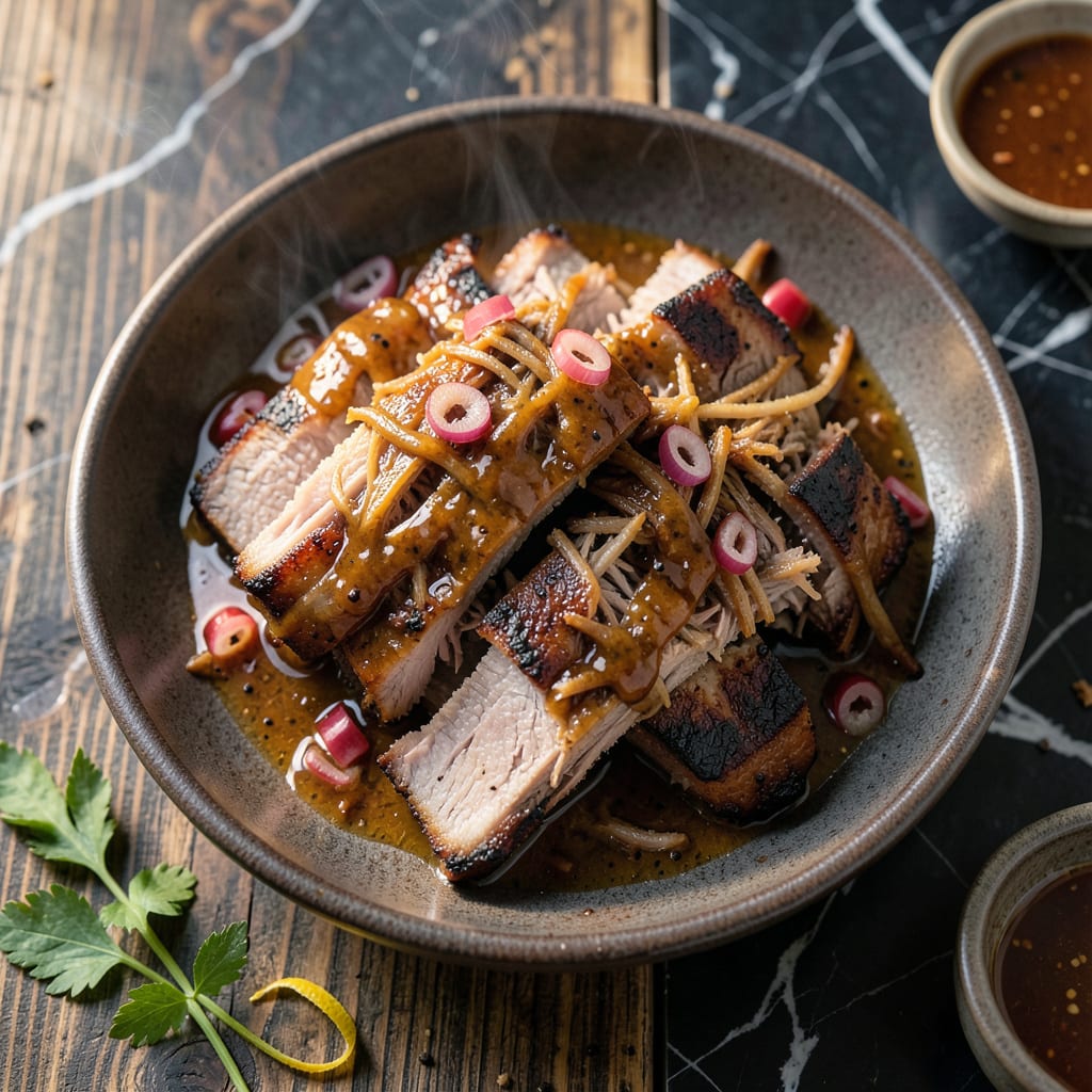 Visual representation of carolina bbq pork recipe