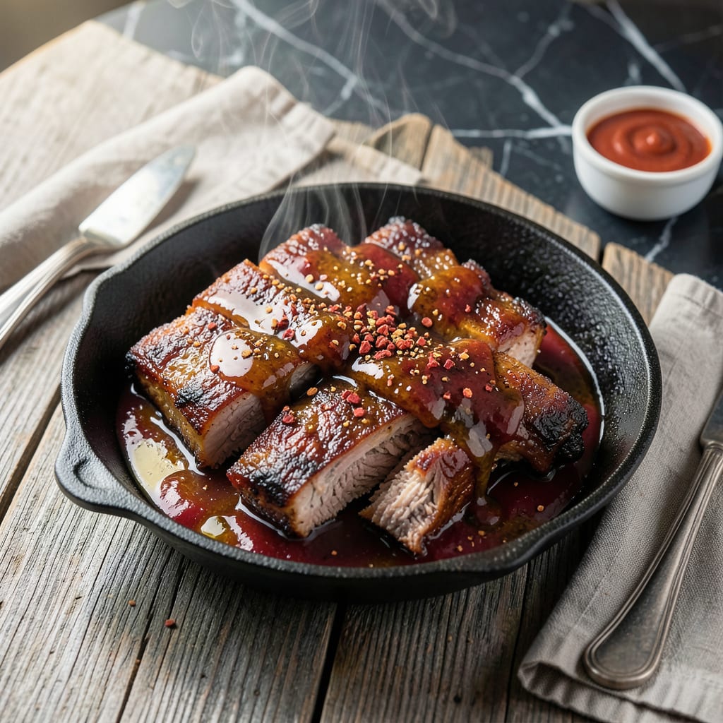 Visual representation of carolina bbq sauce recipe for ribs