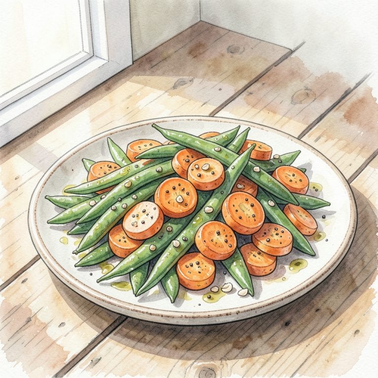 Carrots and Green Beans Recipe: Vibrant Veggie Medley illustration with key details