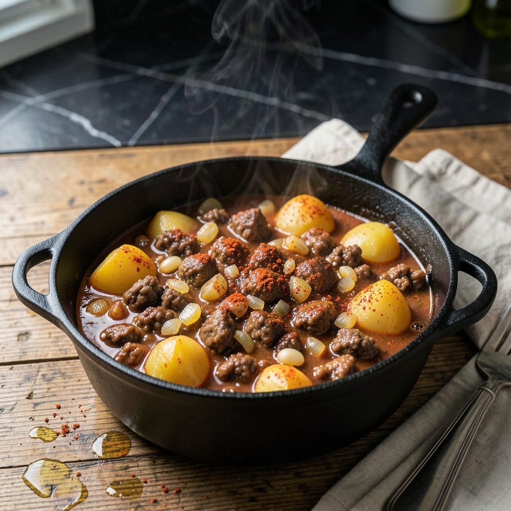 Goulash Recipe With Ground Beef and Potatoes: Hearty Paprika-Infused Stew Goulash Recipe With Ground Beef and Potatoes: Hearty Paprika-Infused Stew