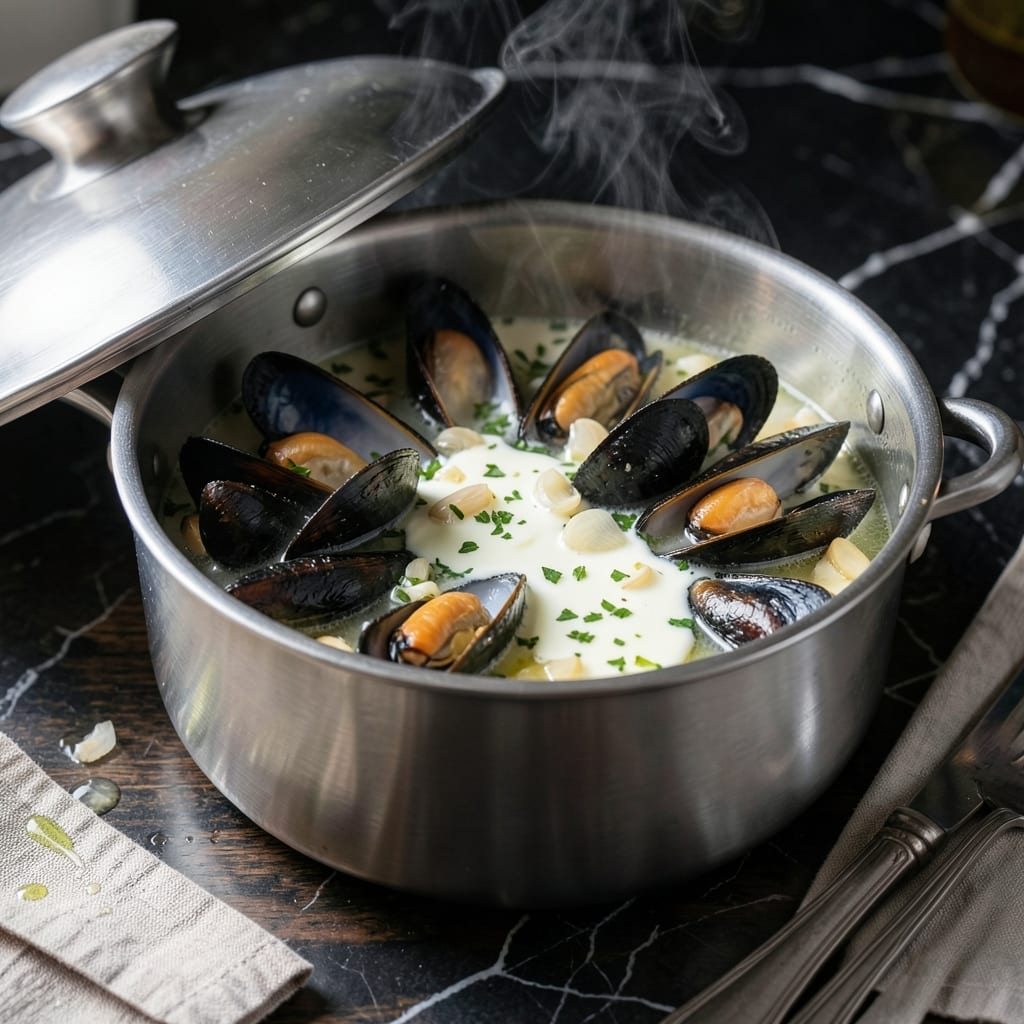 Moules Recipe White Wine: French Bistro-Style Mussels in Garlic Broth