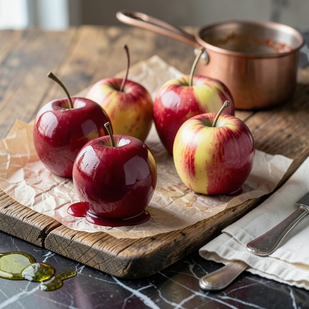 Recipe for Making Candy Apples: Shiny Red Coating With Crunchy Bite