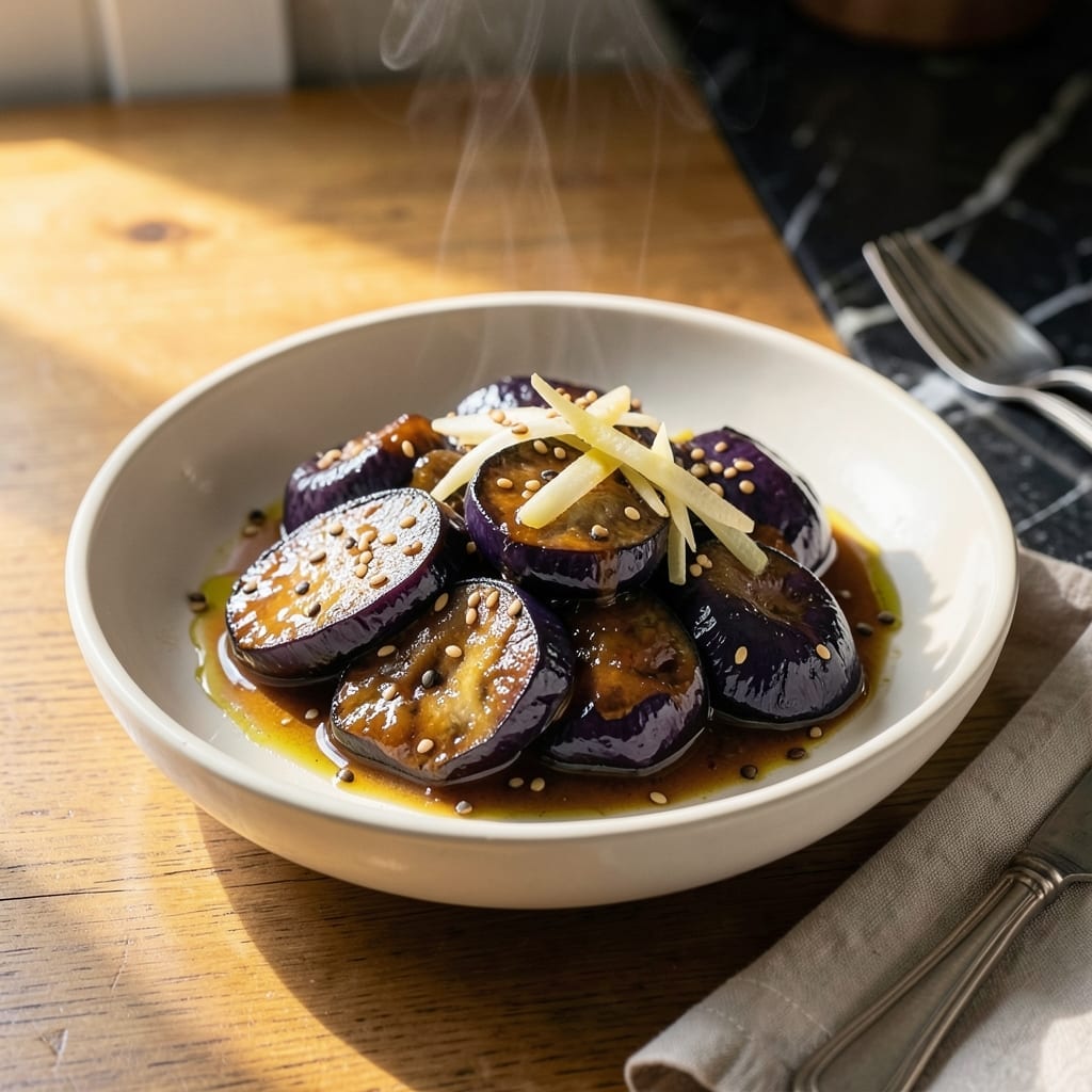 Japanese Eggplant Recipe Stir Fry: Glossy Garlic-Ginger Wok Magic