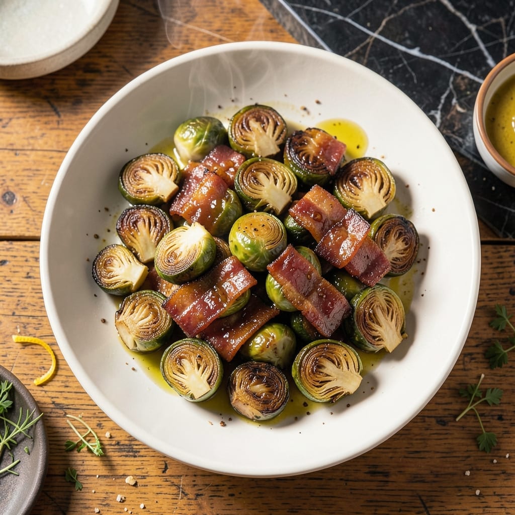 Lazy Dog Brussel Sprouts Recipe: Crispy Edges with Bacon Crunch