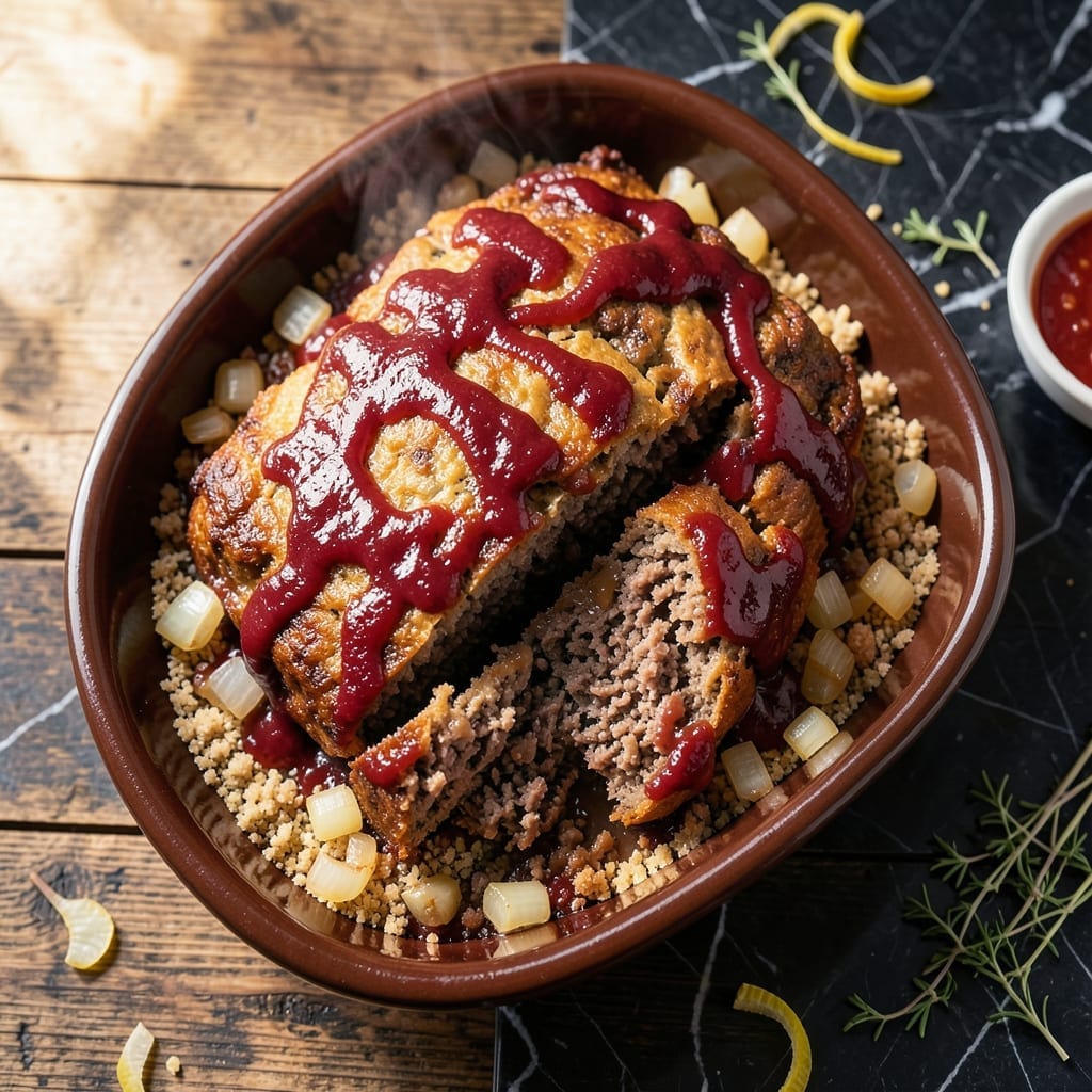 Meatloaf Recipe No Milk: Dairy-Free Tenderness With Herbed Glaze