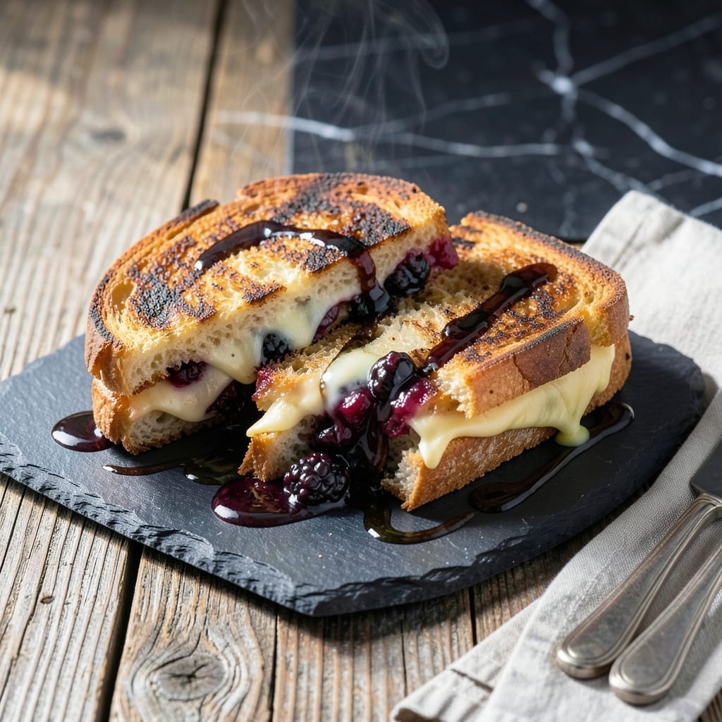 Balsamic Blackberry Bliss Grilled Cheese Recipe: Sweet and Savory Melted Harmony