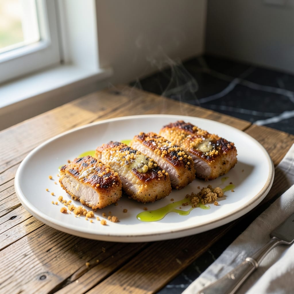 Recipe for Panko Breaded Pork Chops: Buttery Crumb Crust in 25 Minutes
