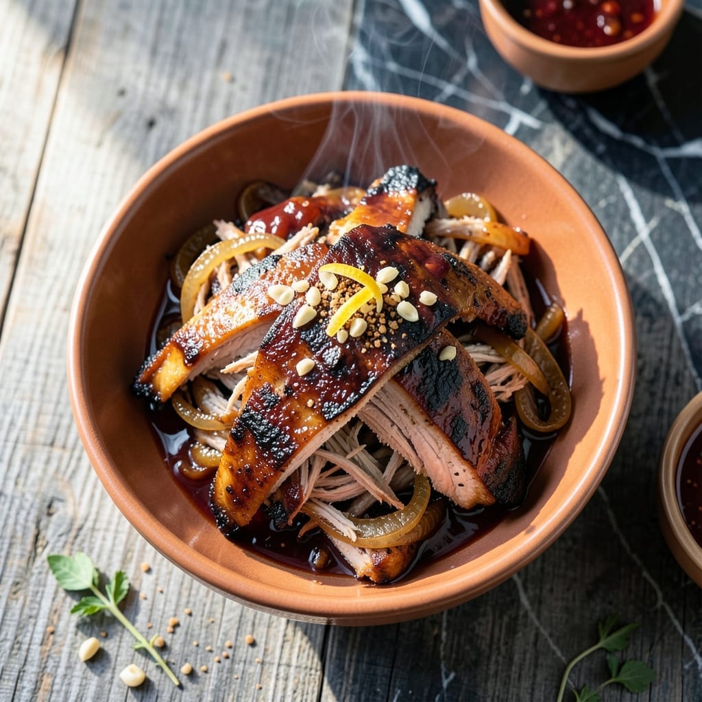 Recipe for Barbecue Pulled Chicken: Slow-Smoked Sweetness in Sandwich Form
