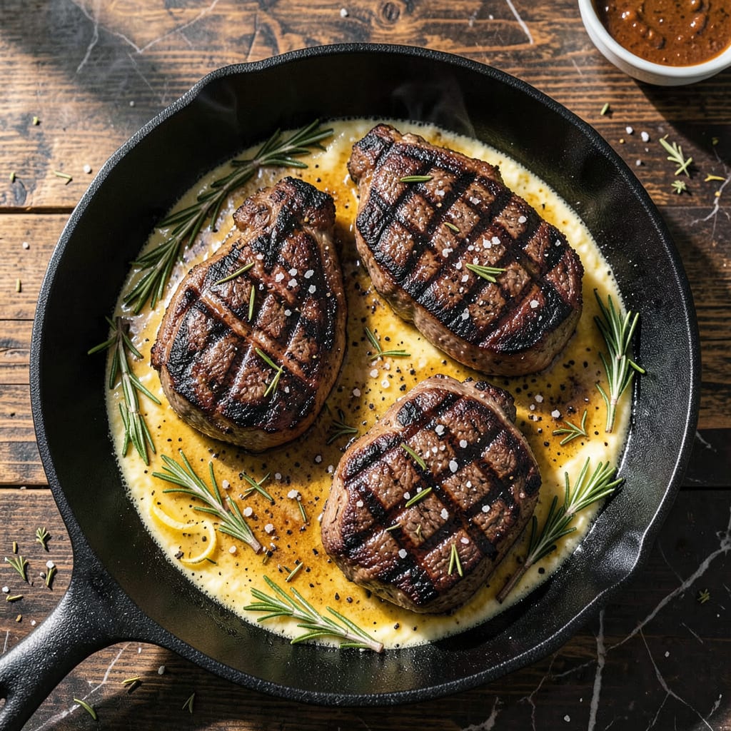 Char Grilled Steak Recipe: Smoky Seared Crust With Herb Butter illustration with key details